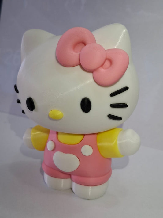 Vista cercana de figura Hello Kitty coleccionable 3D