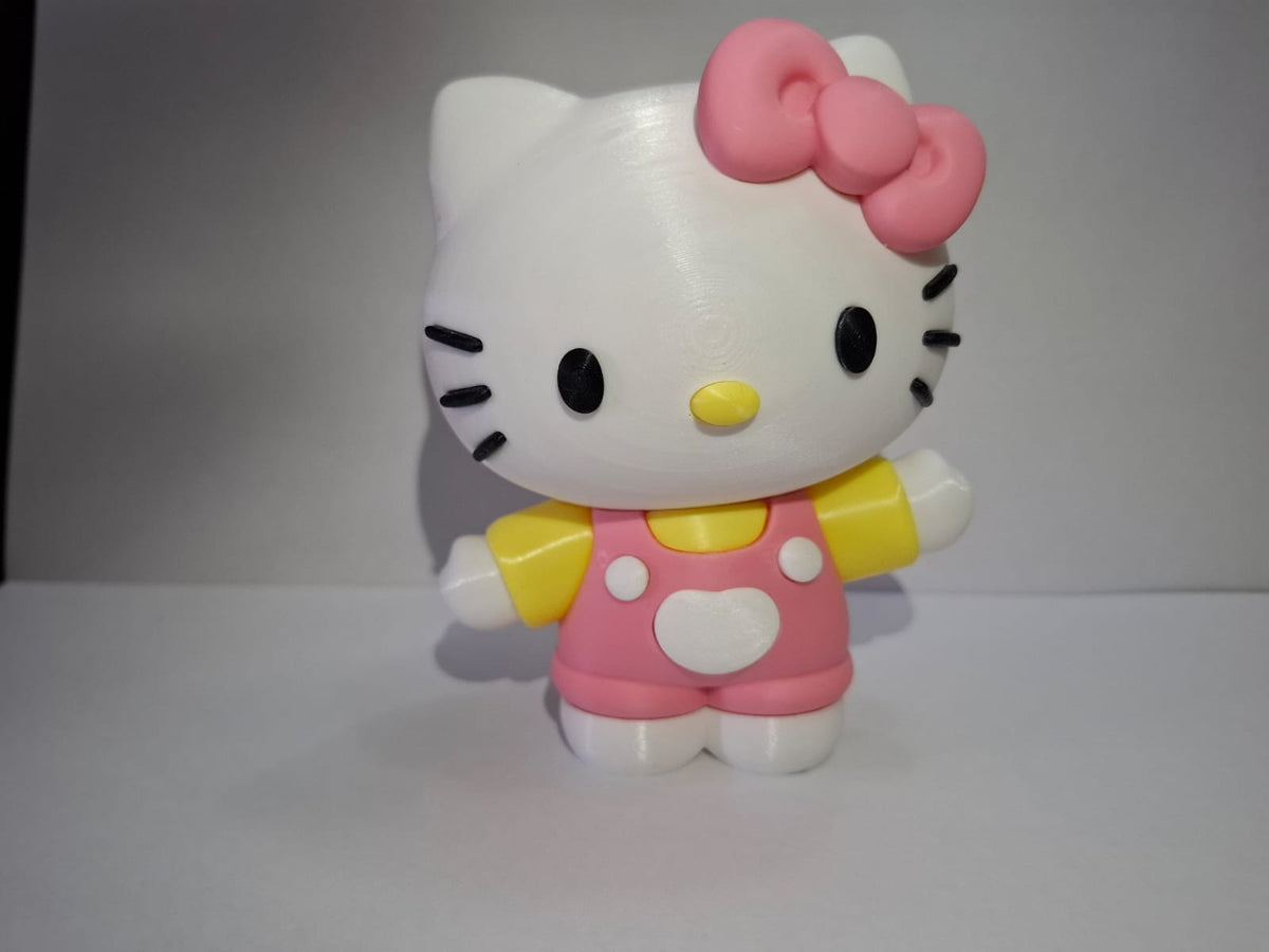 Vista frontal de figura Hello Kitty coleccionable 3D