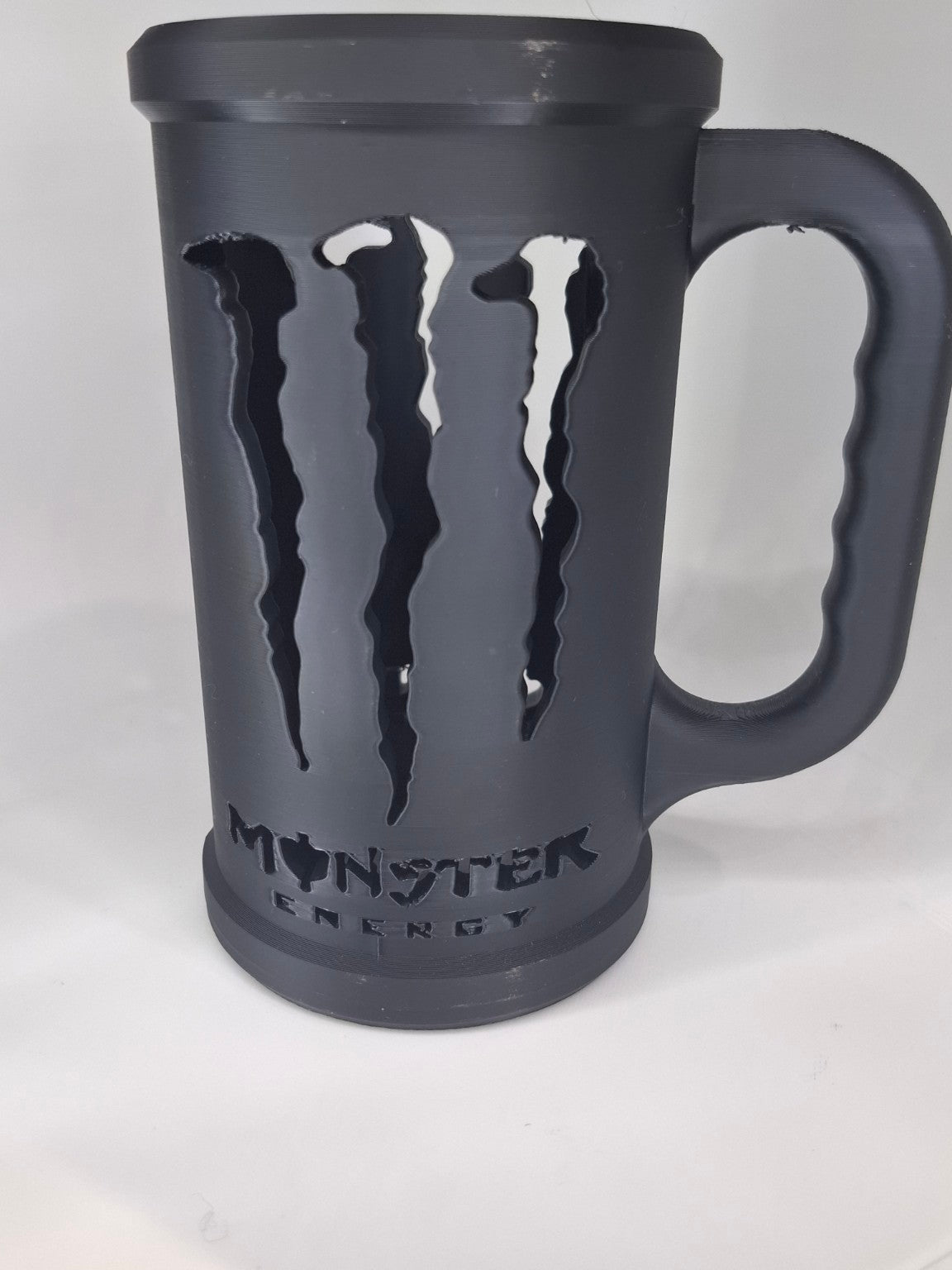 Portalatas Monster Energy negro vista frontal